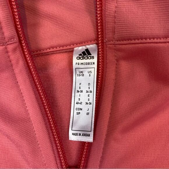 Adidas Essentials 3-Stripe Track Jacket Hazy Rose Pink Small - Picture 6 of 6